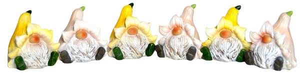 6er Set Goldiger Gnom Glocky klein ca. 6 cm - Dekofigur